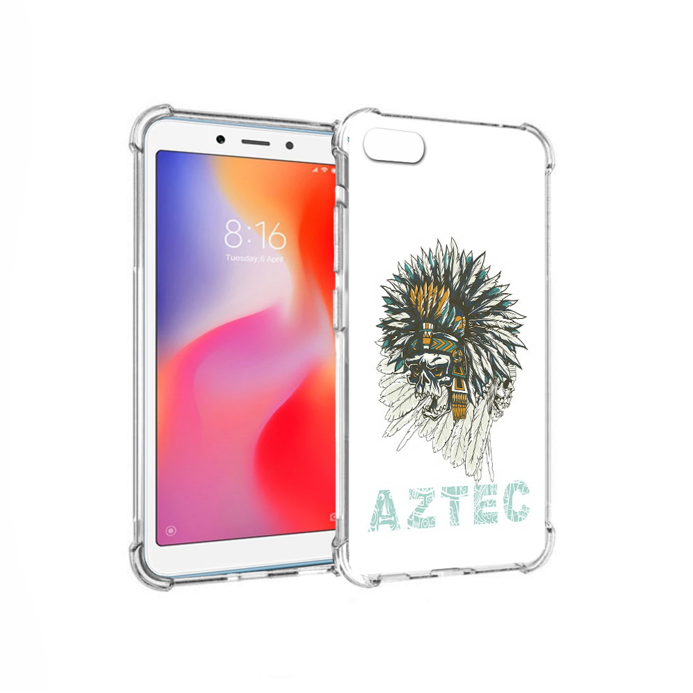 

Чехол MyPads Tocco для Xiaomi Redmi 6A скелет индеец (PT113916.305.602), Прозрачный, Tocco