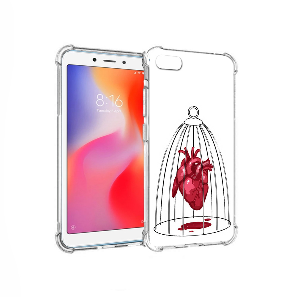 

Чехол MyPads Tocco для Xiaomi Redmi 6A сердце в клетке (PT113916.305.597), Прозрачный, Tocco