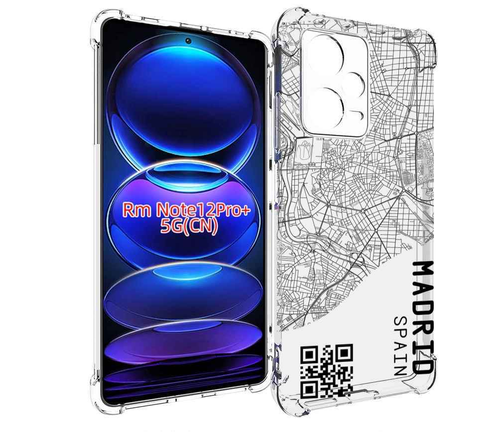 

Чехол MyPads схема-мадрид для Xiaomi Redmi Note 12 Pro + Plus, Прозрачный, Tocco