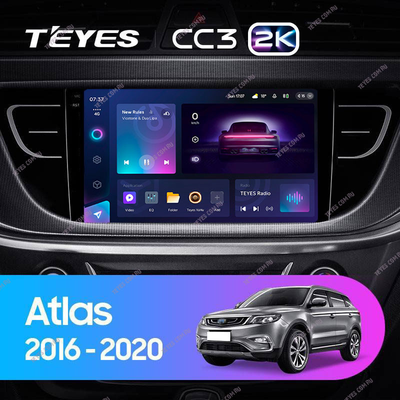 Штатная магнитола Teyes CC3 2K 432 Geely Atlas NL-3 2016-2020 3680000₽