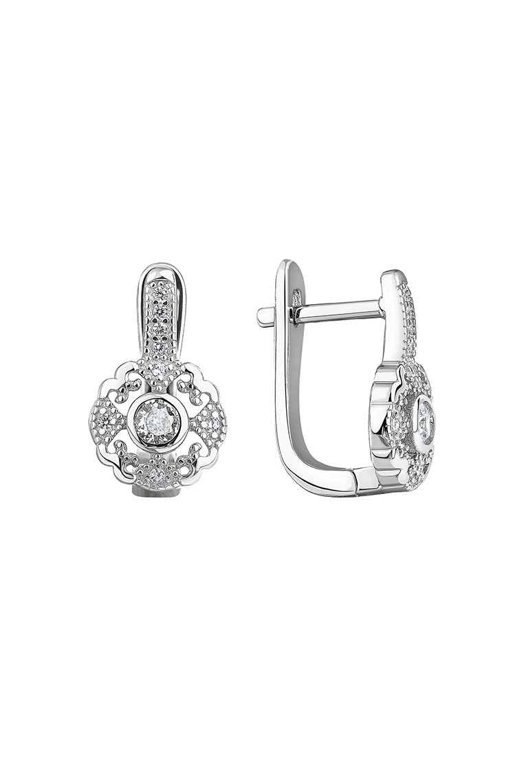 Серьги из серебра с фианитом Kari Jewelry СЛ-5448