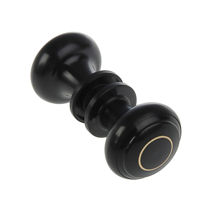 

Ручка дверная пластмассовая, d=70, черная с узором