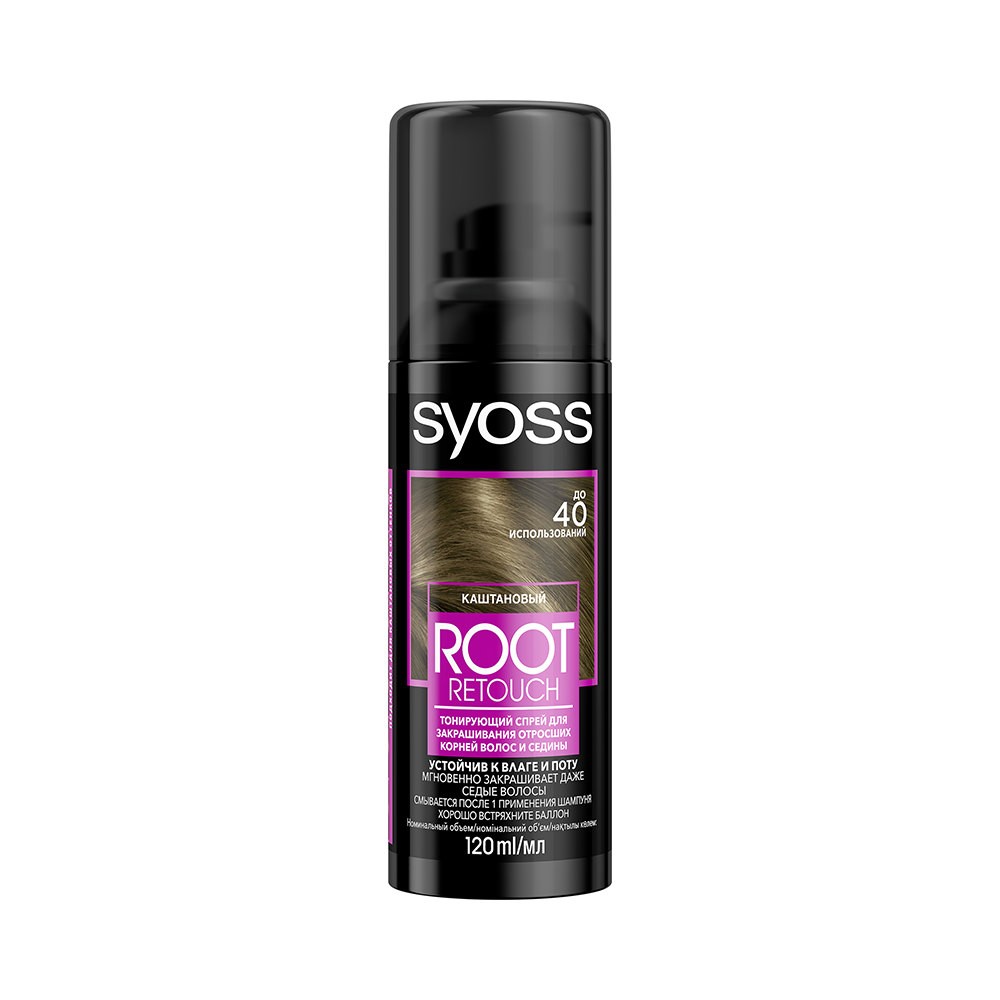 фото Тонирующий спрей syoss root retoucher каштановый 120мл