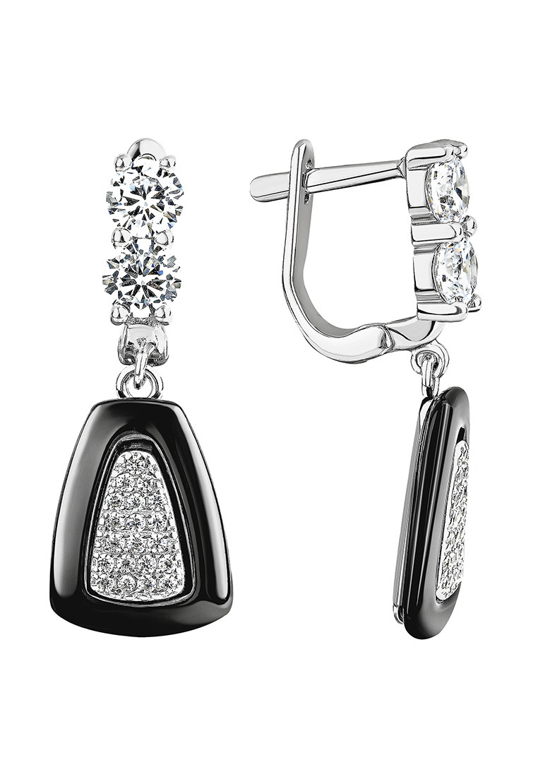

Серьги из серебра с фианитом/керамикой Kari Jewelry СЛ-3116КЧ, СЛ-3116КЧ