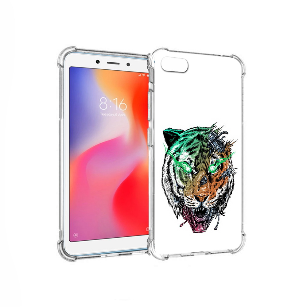 

Чехол MyPads Tocco для Xiaomi Redmi 6A робо-тигр (PT113916.305.584), Прозрачный, Tocco