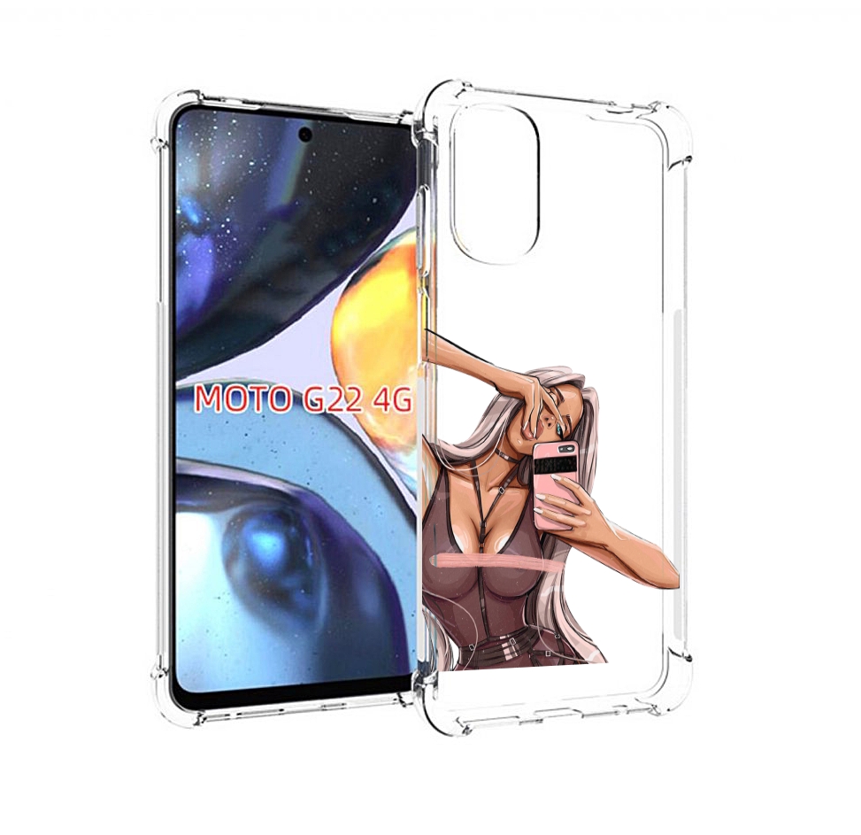 

Чехол MyPads девушка-в-прозрачной-одежде для Motorola Moto G22 4G, Прозрачный, Tocco