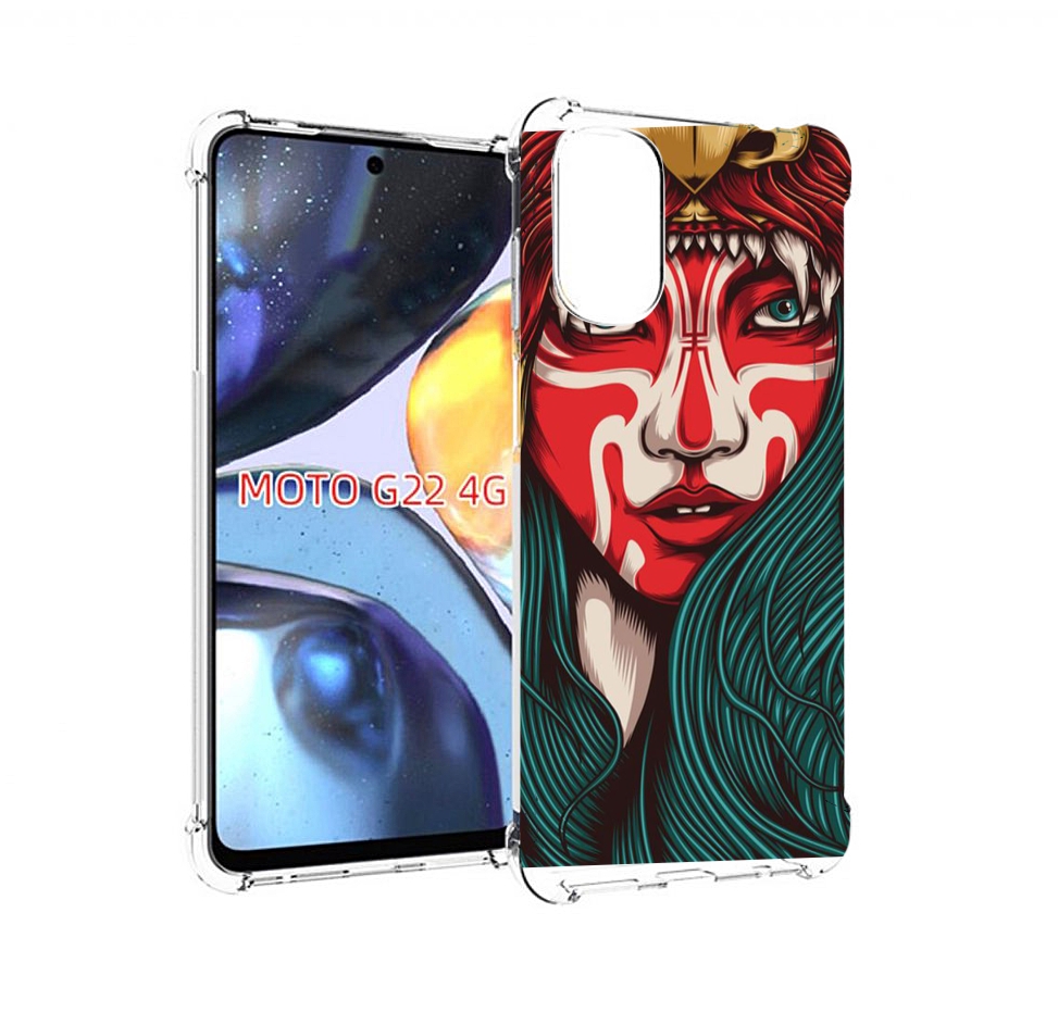 

Чехол MyPads девушка-в-маскировке для Motorola Moto G22 4G, Прозрачный, Tocco