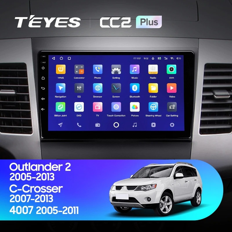 Штатная магнитола Teyes CC2 Plus 4/32 Peugeot 4007 (2007-2012) Тип-B