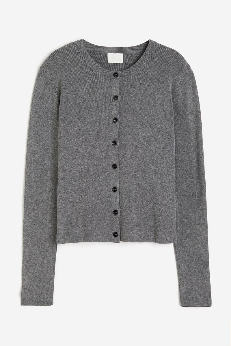

Кардиган женский H&M 1217396 серый M, 1217396