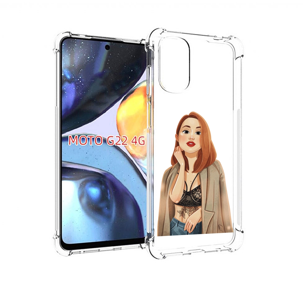 

Чехол MyPads девушка-в-кружевном-2 для Motorola Moto G22 4G, Прозрачный, Tocco