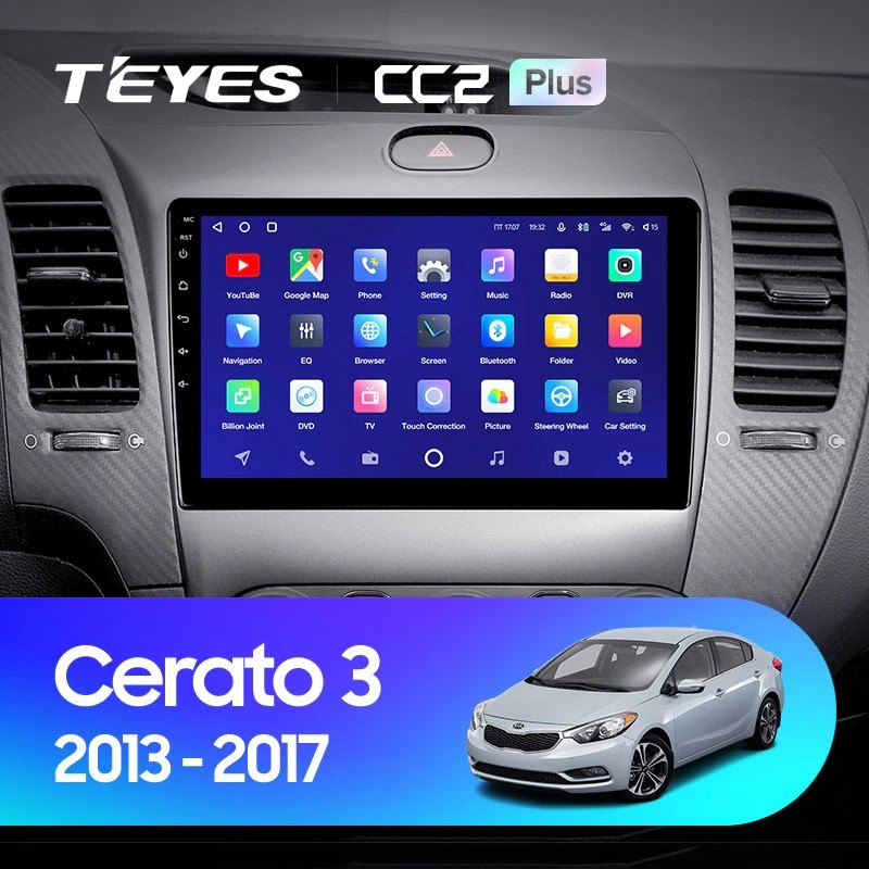 Штатная магнитола Teyes CC2 Plus 4/32 Kia Cerato 3 YD (2013-2017) Тип-C