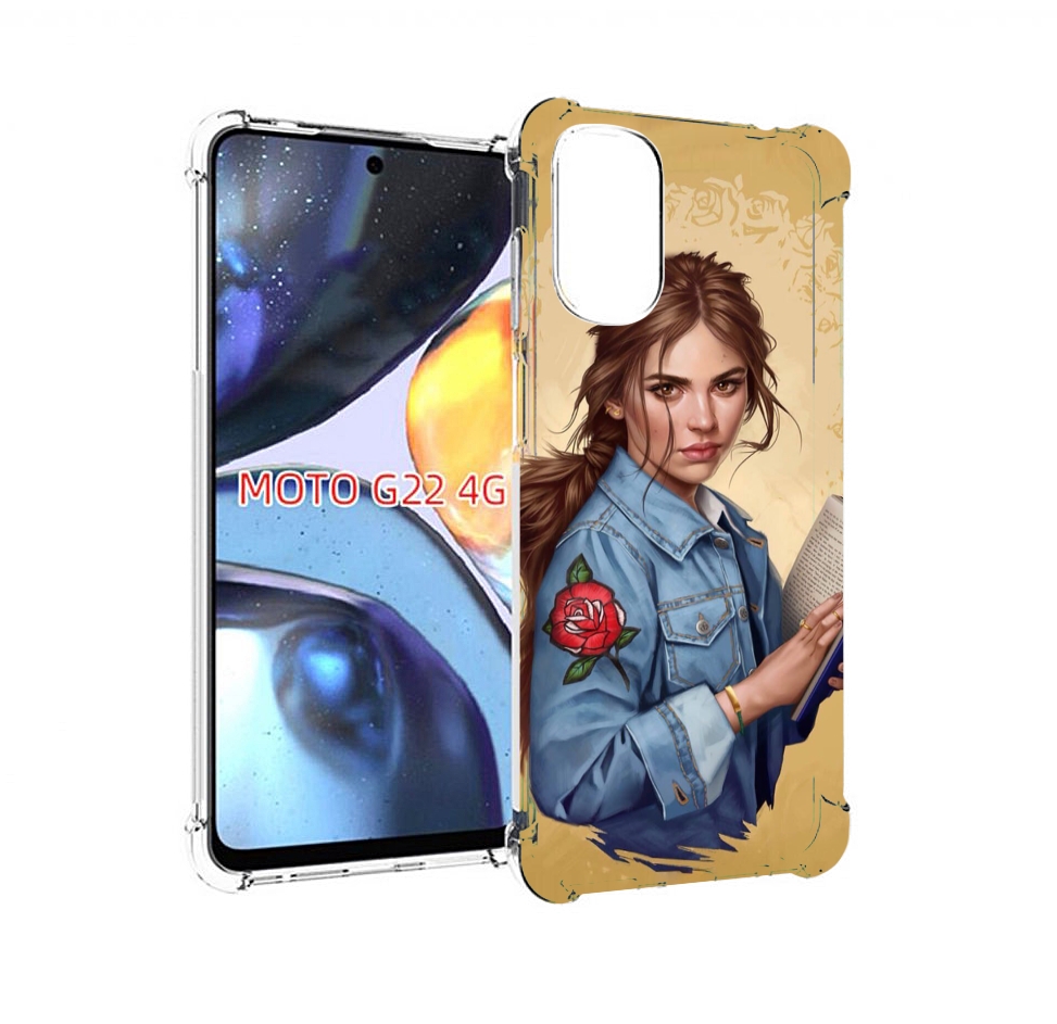 

Чехол MyPads девушка-в-бежевом-фоне для Motorola Moto G22 4G, Прозрачный, Tocco