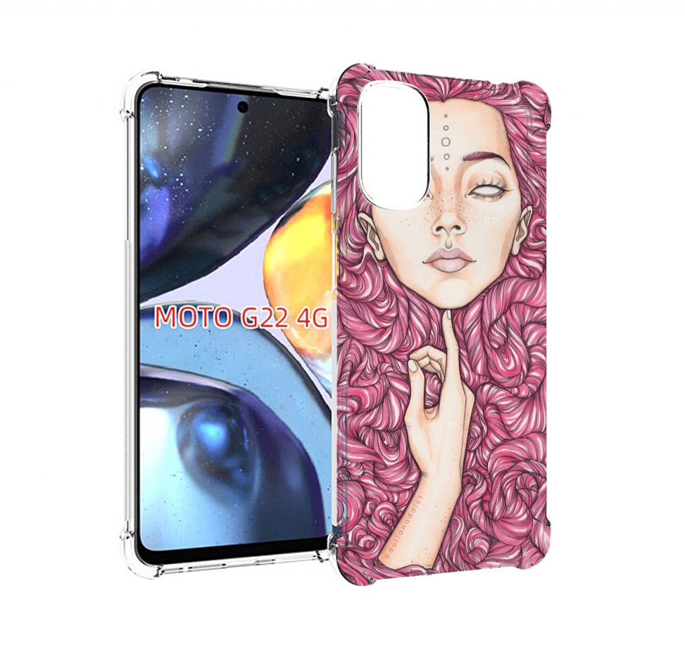 

Чехол MyPads девушка утонула в волосах женский для Motorola Moto G22 4G, Прозрачный, Tocco