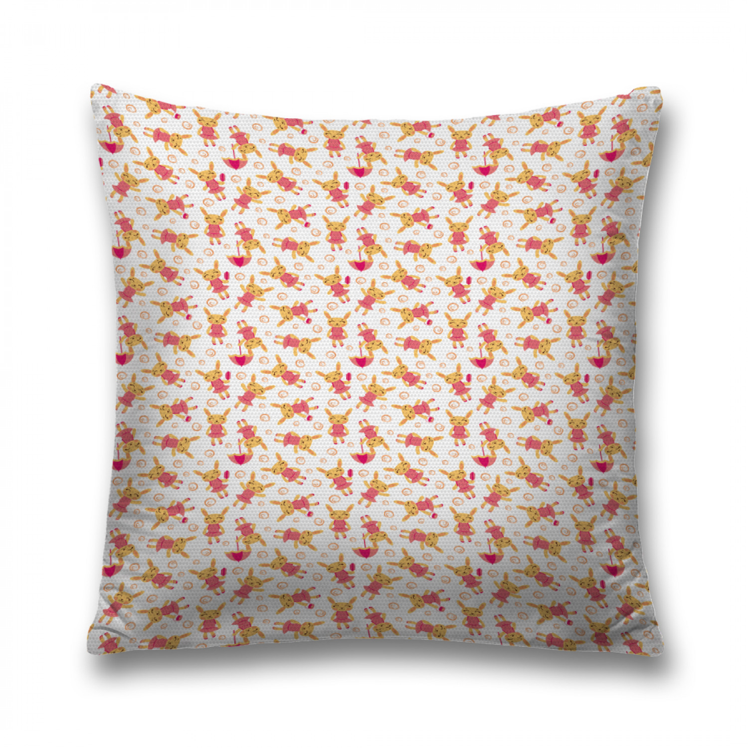 

Наволочка декоративная JoyArty "Счастливая зайчиха" на молнии, 45x45 см, Белый, Счастливая зайчиха