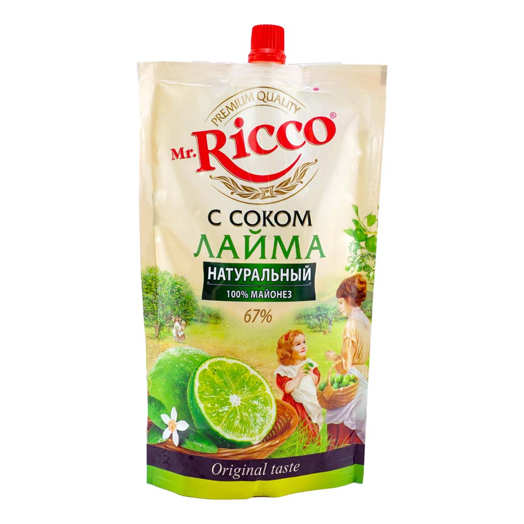 фото Майонез mr. ricco organic с соком лайма 67% 400 г mr.ricco