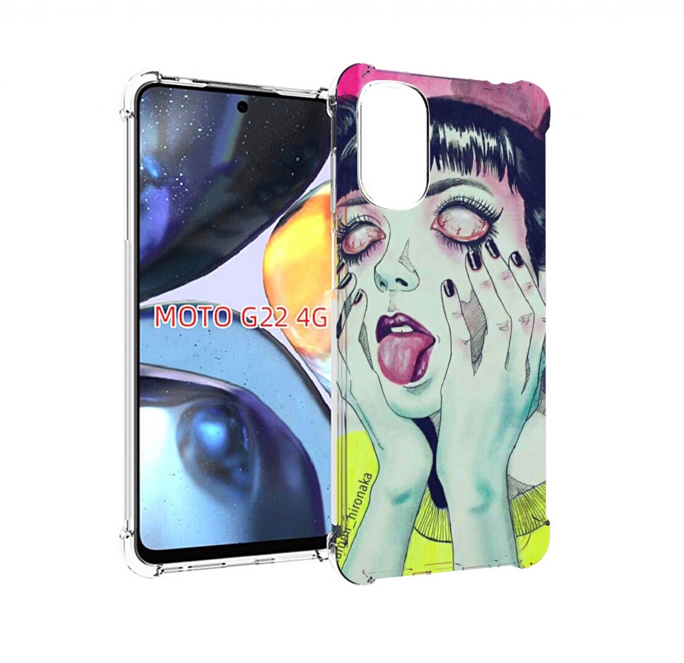 

Чехол MyPads девушка без зрачков для Motorola Moto G22 4G, Прозрачный, Tocco