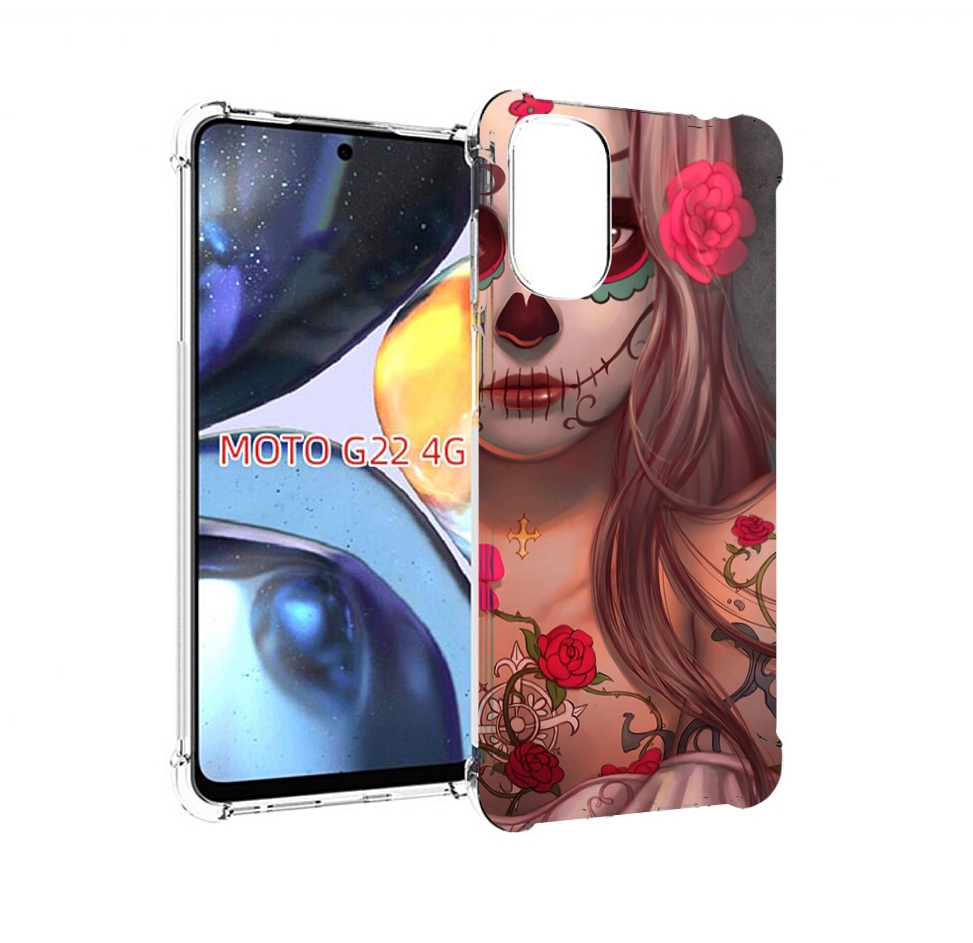 

Чехол MyPads девочка в рисунках для Motorola Moto G22 4G, Прозрачный, Tocco