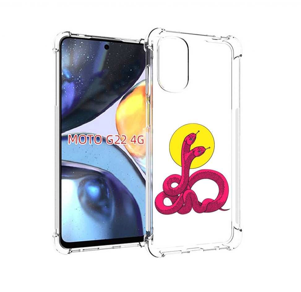 

Чехол MyPads двухголовая-змея для Motorola Moto G22 4G, Прозрачный, Tocco