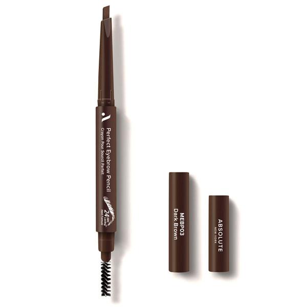 Карандаш для бровей со щеточкой Absolute New York Perfect Eyebrow Pencil Dark Brown Hard