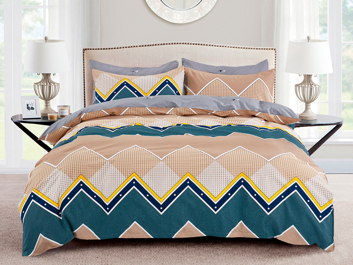 Постельное белье 2 спальное Cleo Pure Cotton наволочки 70х70 поплин 100 хлопок 2467₽