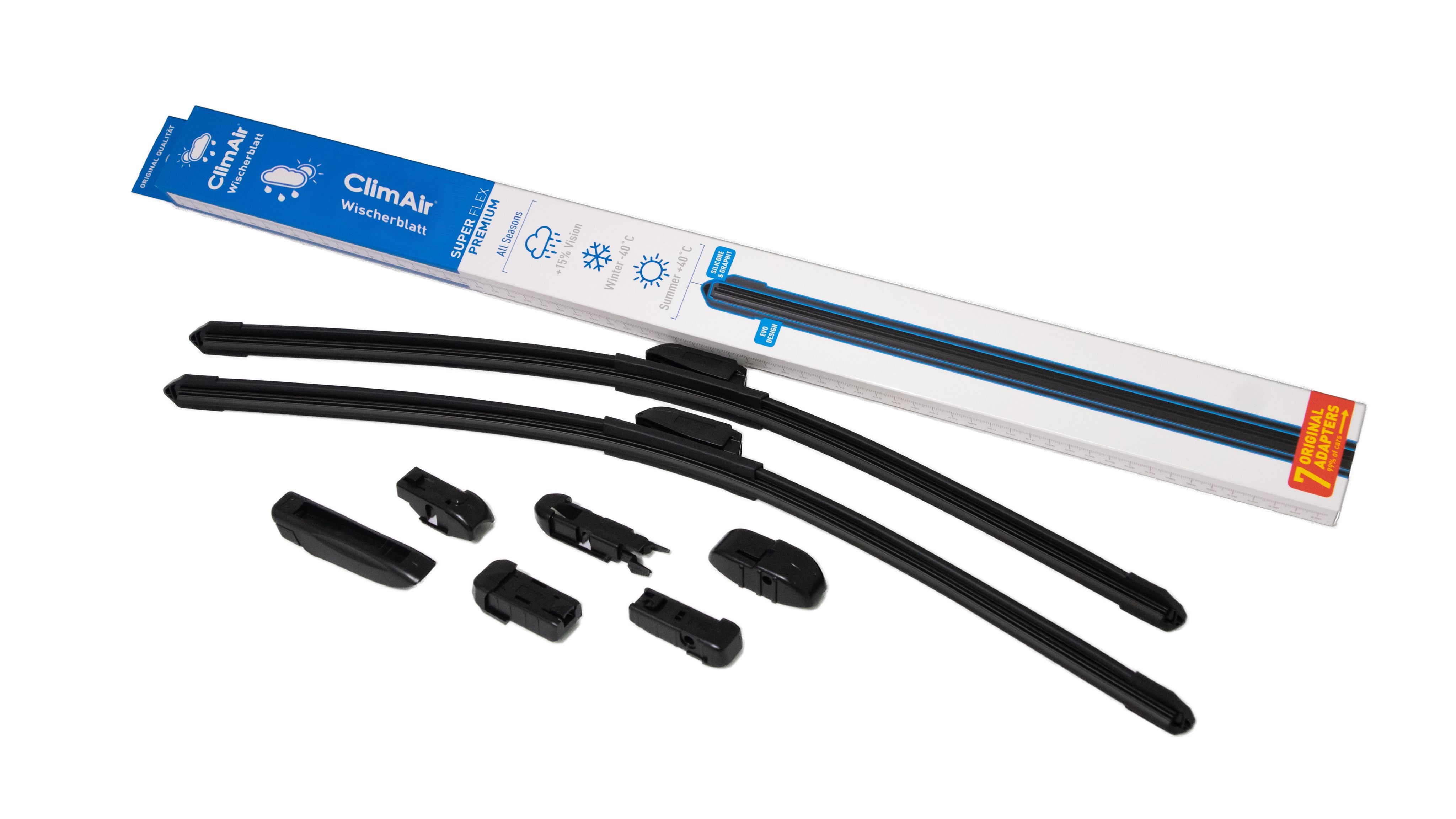 

Комплект бескаркасных щеток стеклоочистителя ClimAir Super Flex CL500/530, CL_53_DNTL1.1_VATL5.1_Кнопка (Push button)_Узкая кнопка (Narrow Push Button)_Штыковой замок (Bayonet arm)_Боковой штырь (Side pin)_Боковой зажим (Pinch tab)_Крючок (Hook / J-Hook)_