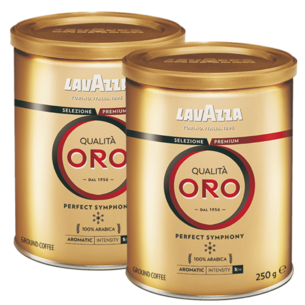 Кофе молотый Lavazza Qualita Oro, железная банка, 2 шт по 250 г