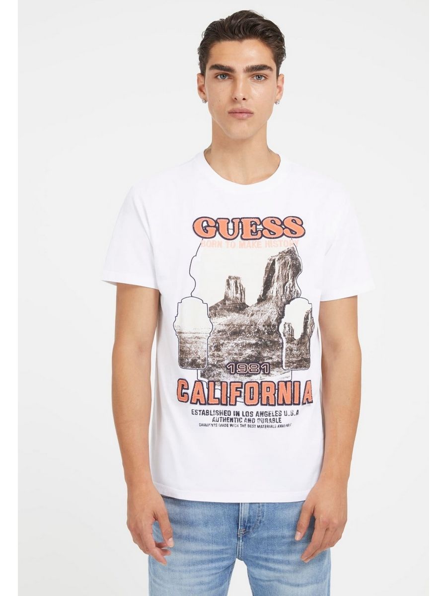 

Футболка мужская Guess GU122O164 белая S, Белый, GU122O164