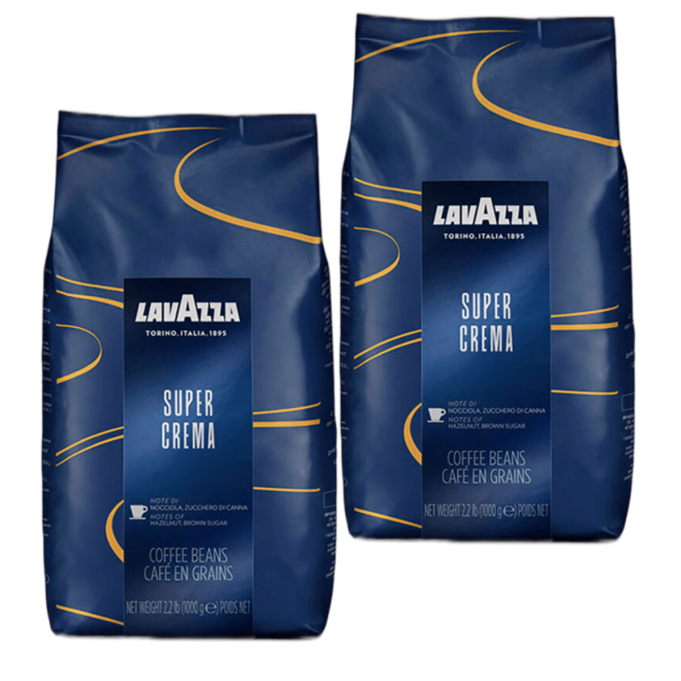 фото Кофе зерновой lavazza super crema, 2 шт по 1 кг