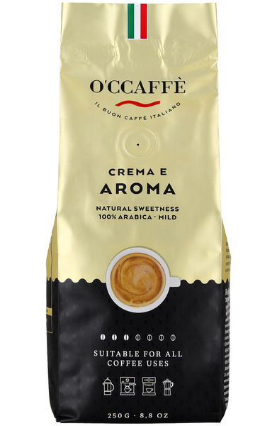 фото Кофе в зернах o'ccaffe crema e aroma 100% arabica, 250 г