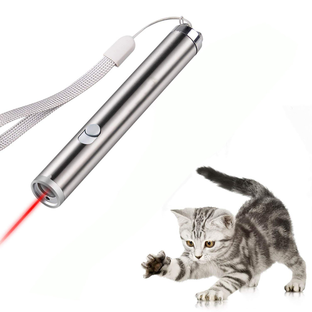 фото Карманная лазерная указка pets & friends pf-laser-01 для кошек, с led-фонариком, usb
