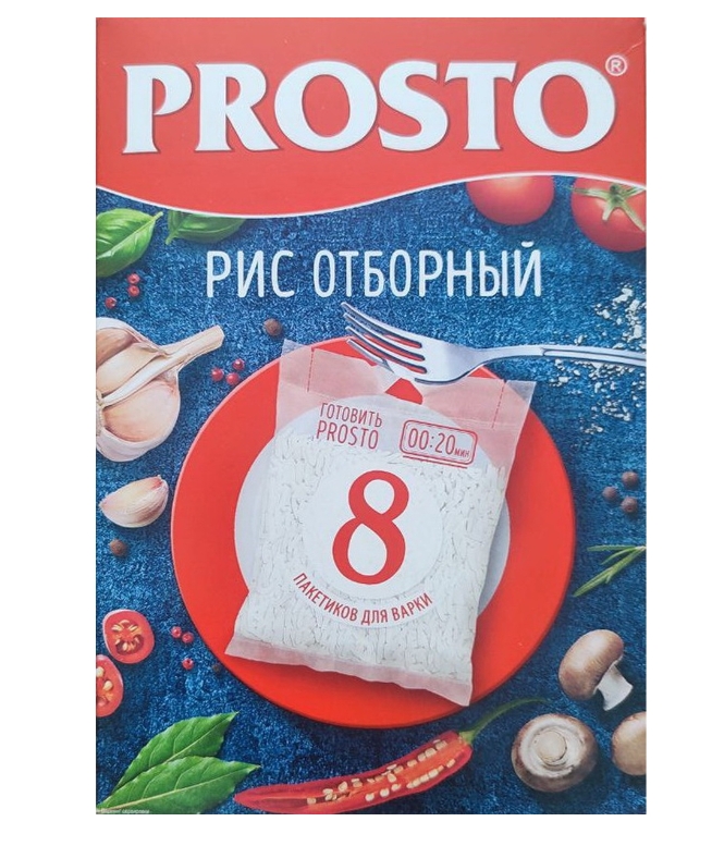 Рис Prosto | отборный, 8 пакетиков, 500 г