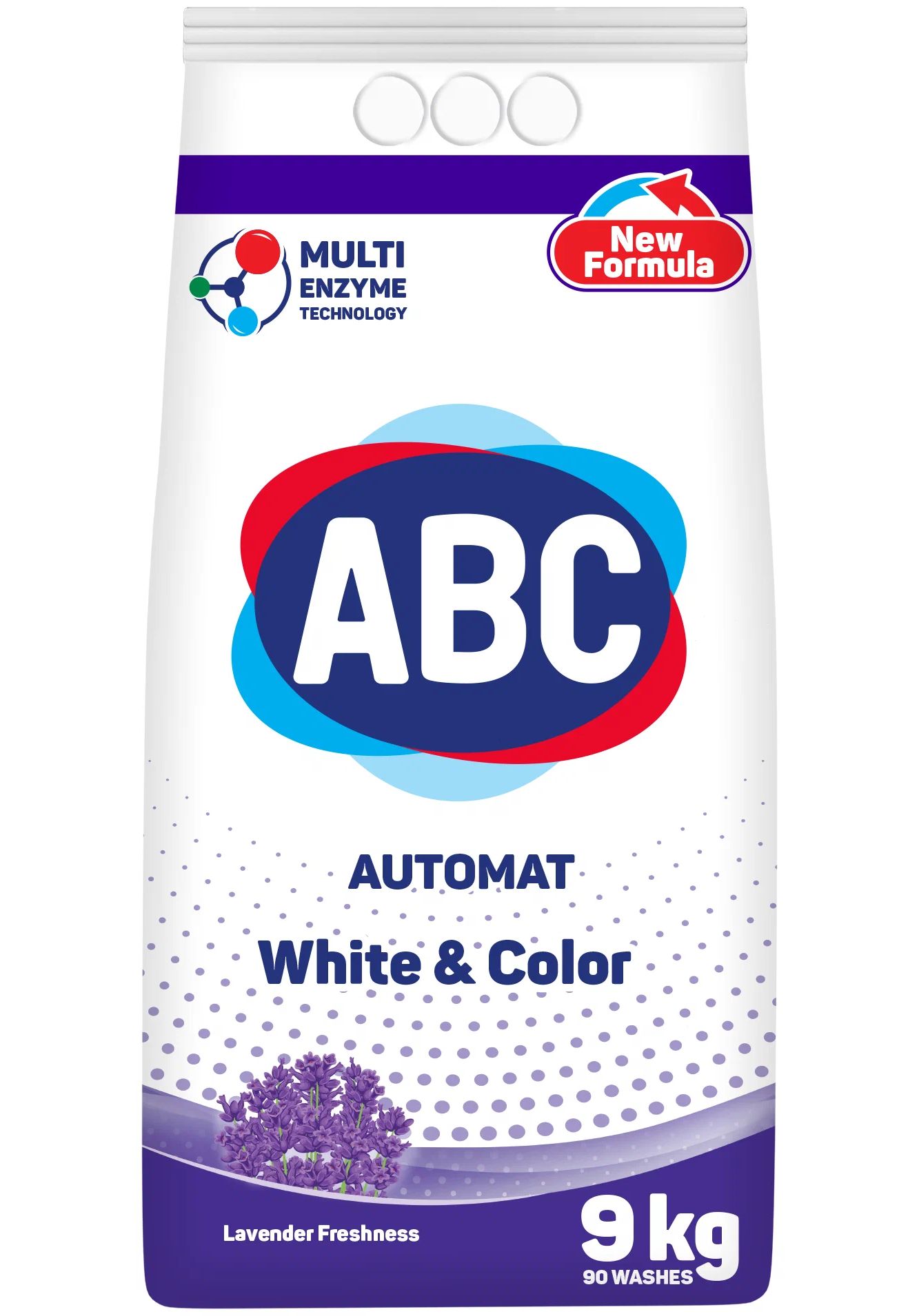 Стиральный порошок ABC Лаванда для цветного и белого белья 9 кг
