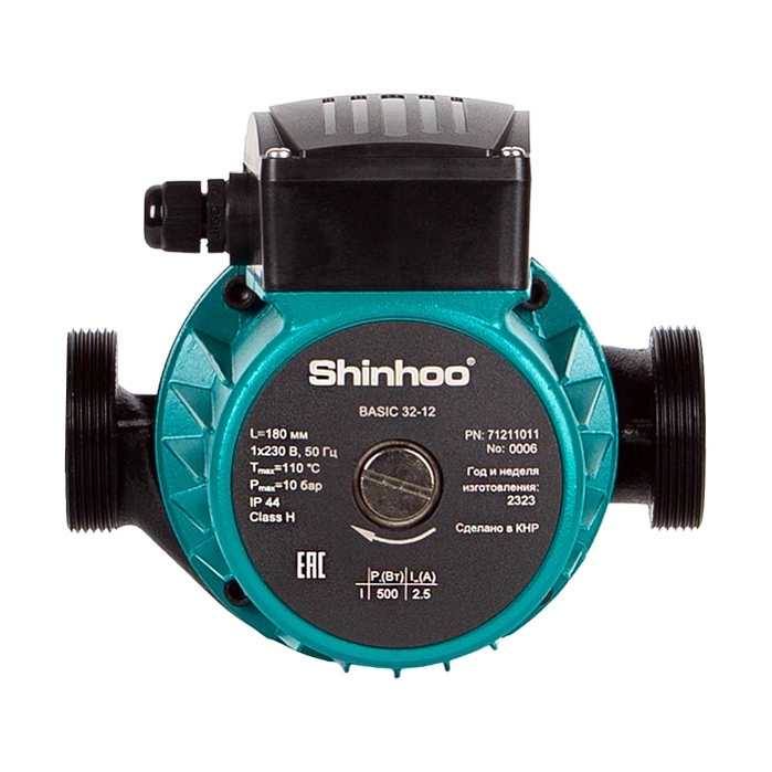 Насос циркуляционный Shinhoo BASIC 32-12F 220мм 500В 1x230Вт 50Гц DN32 PN10 насос для продувки отверстий himtex 220мм ipum220