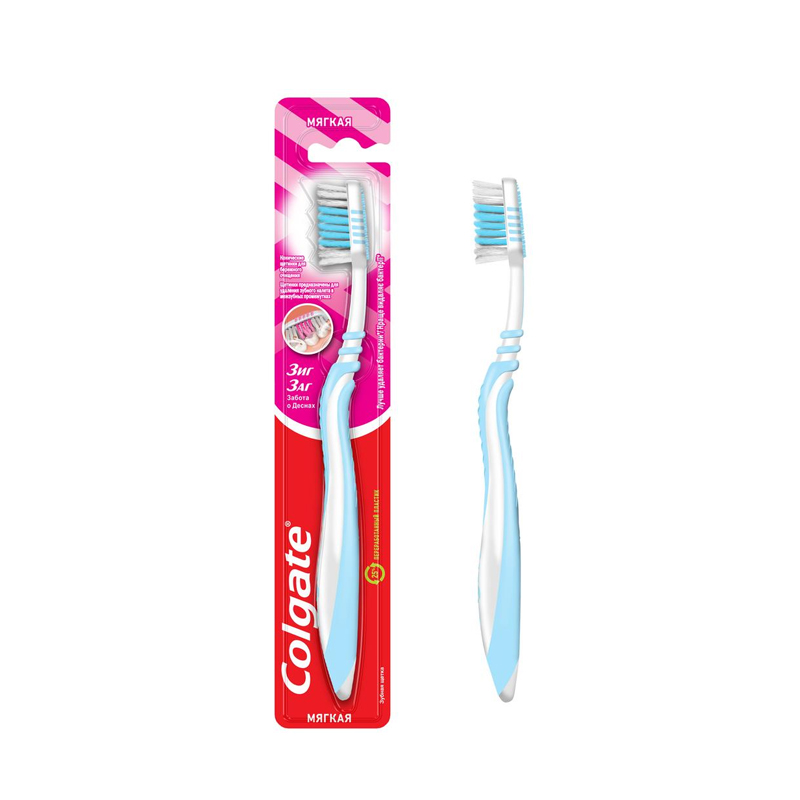 фото Зубная щётка colgate zig zag забота о деснах мягкая 1 шт