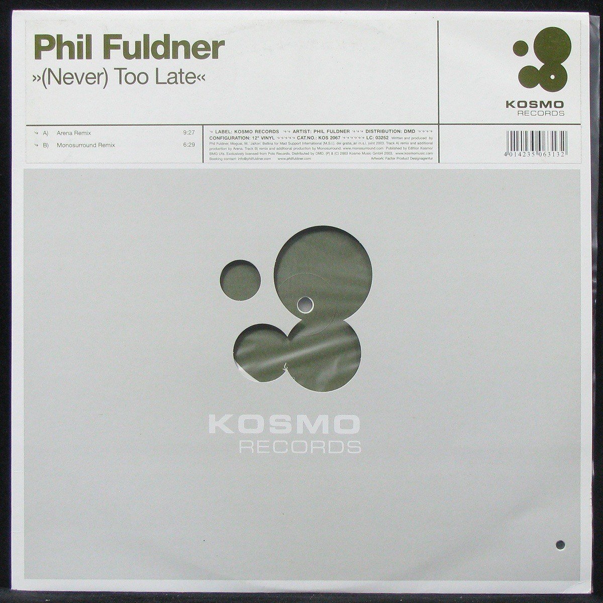 

LP Phil Fuldner - (Never) Too Late (maxi) Kosmo Records (303797)