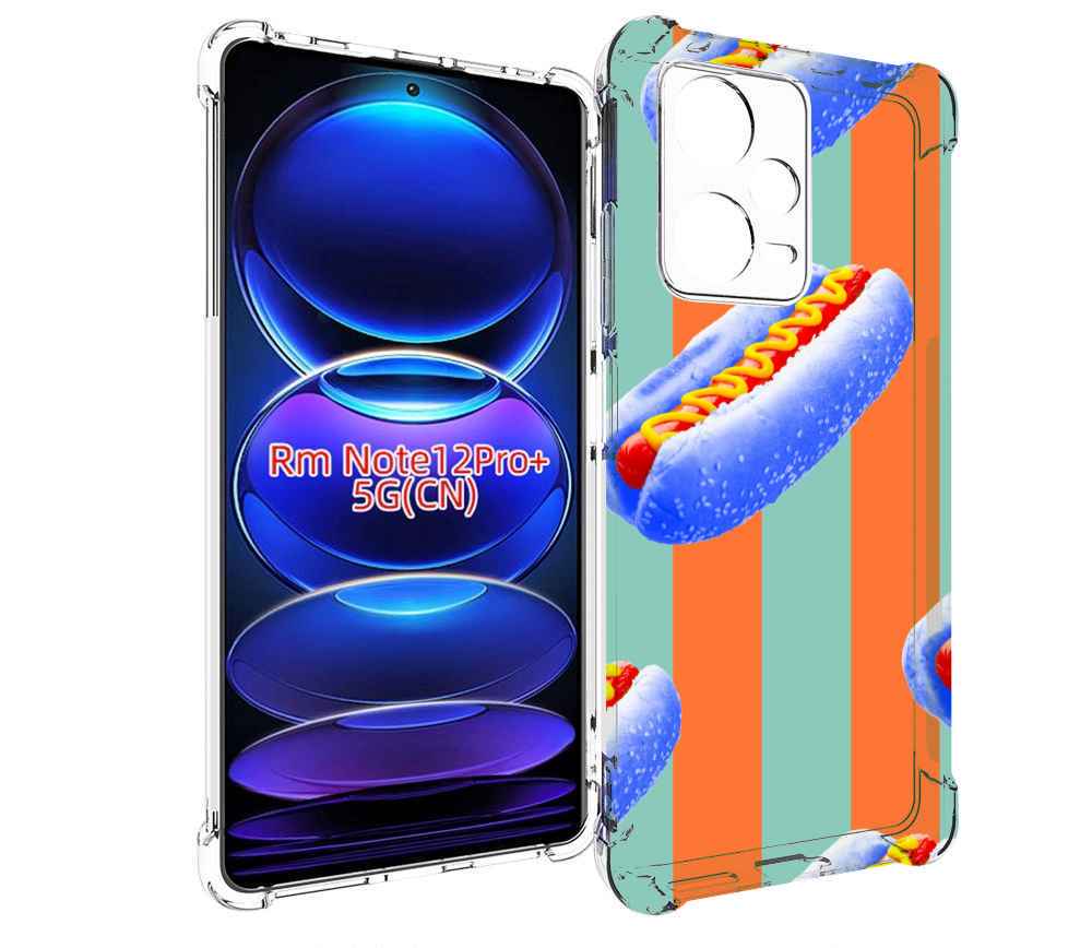

Чехол MyPads синие хотдоги для Xiaomi Redmi Note 12 Pro + Plus, Прозрачный, Tocco