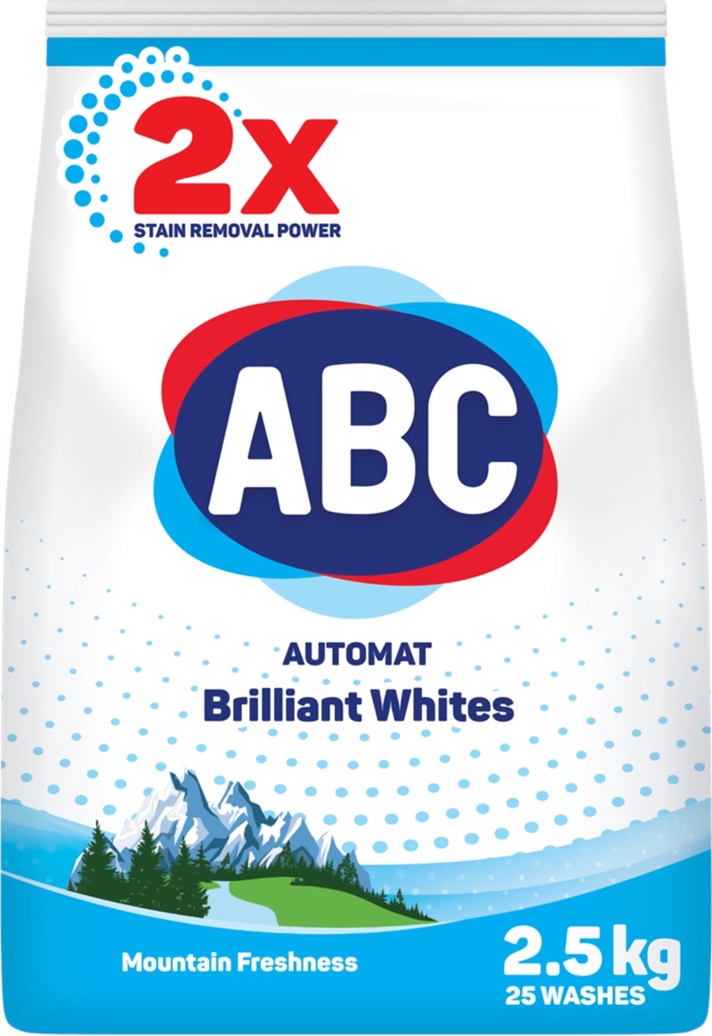 Стиральный порошок АВС Горная свежесть для стирки цветного и белого белья 2,5 кг