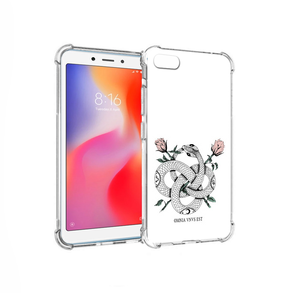

Чехол MyPads Tocco для Xiaomi Redmi 6A нарисованная змея абстракция (PT113916.305.502), Прозрачный, Tocco