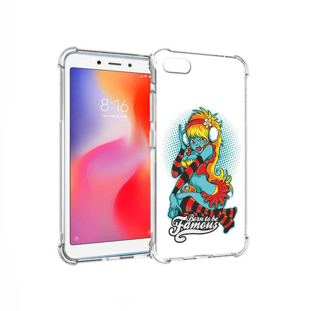 

Чехол MyPads Tocco для Xiaomi Redmi 6A нарисованная девушка в наушниках (PT113916.305.498), Прозрачный, Tocco