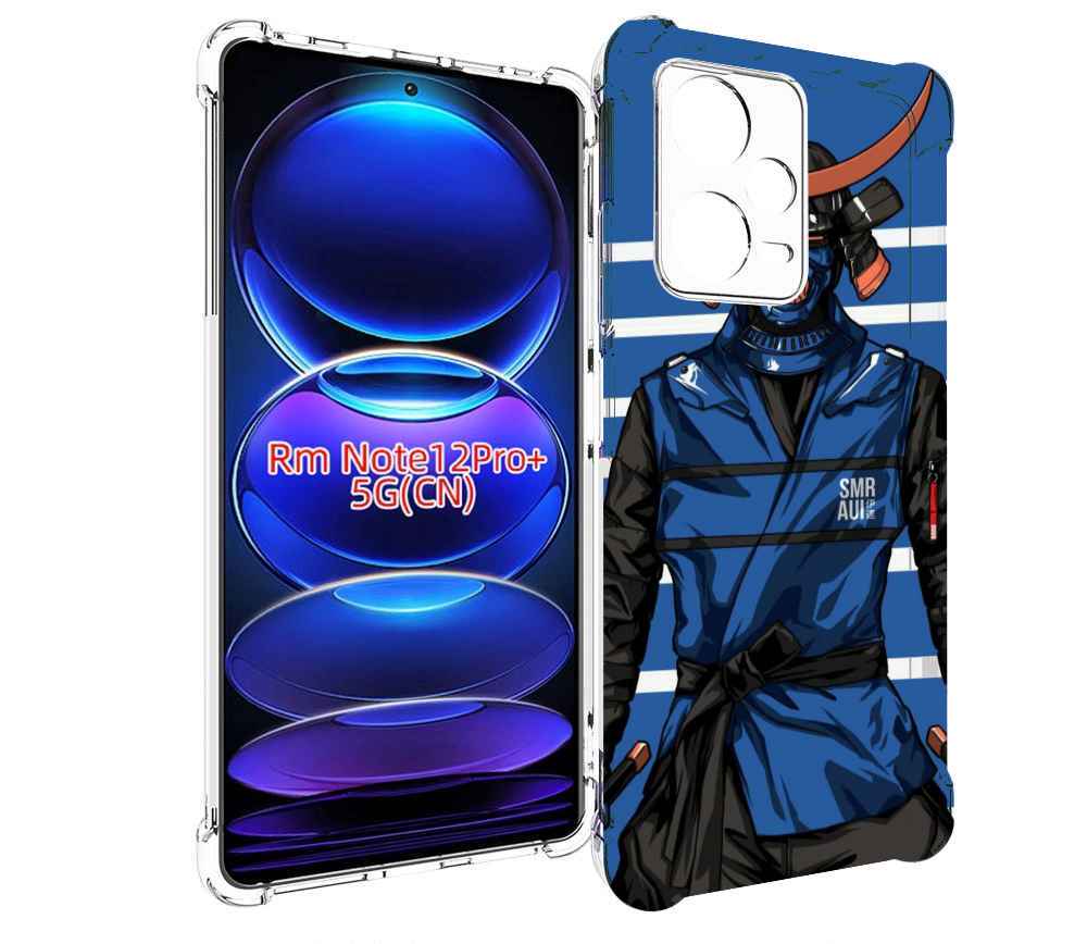 

Чехол MyPads самурай в синей форме для Xiaomi Redmi Note 12 Pro + Plus, Прозрачный, Tocco