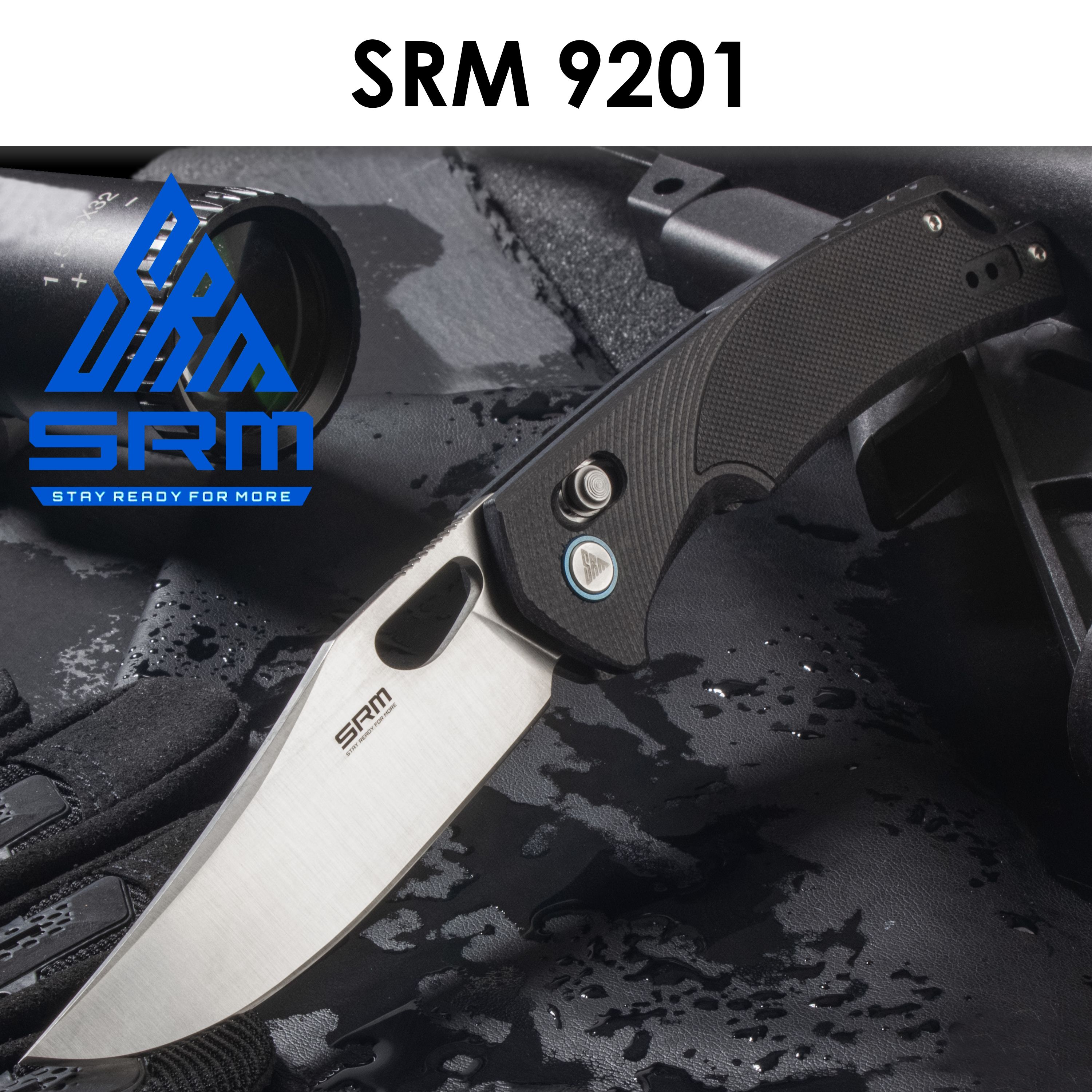 

Складной нож SRM 9201 черный 205мм (90мм клинок), 9201