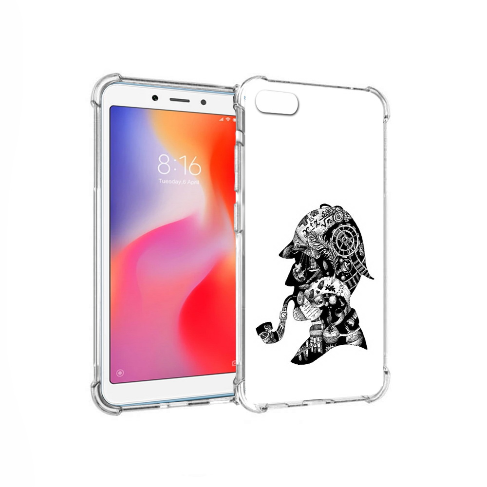 

Чехол MyPads Tocco для Xiaomi Redmi 6A мужчина с трубкой абстракция (PT113916.305.488), Прозрачный, Tocco