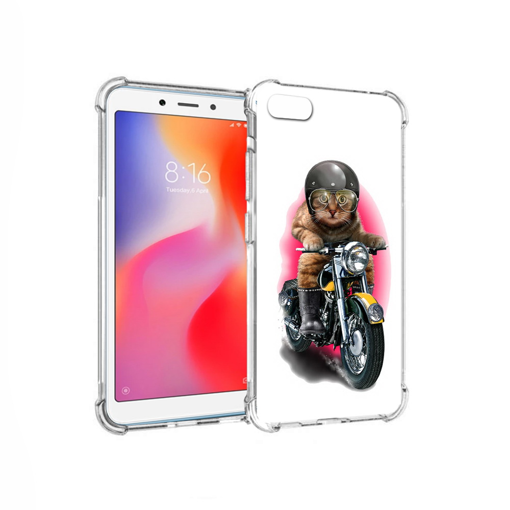 

Чехол MyPads Tocco для Xiaomi Redmi 6A мото-кот (PT113916.305.485), Прозрачный, Tocco