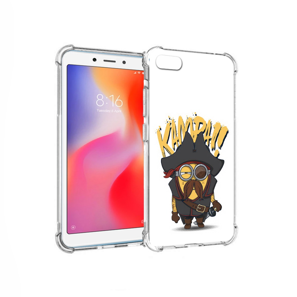 

Чехол MyPads Tocco для Xiaomi Redmi 6A миньон пират (PT113916.305.476), Прозрачный, Tocco