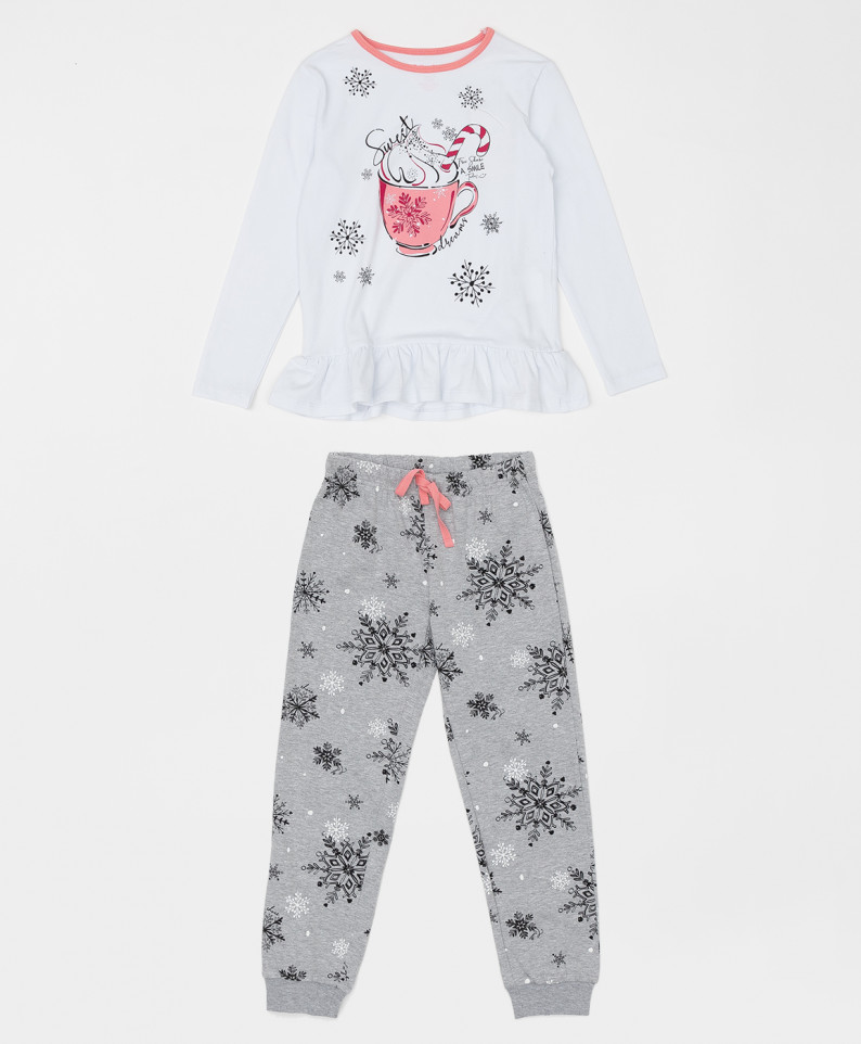 

Пижама для девочки Button Blue для девочек белый 128-134, 220BBGMU97010219