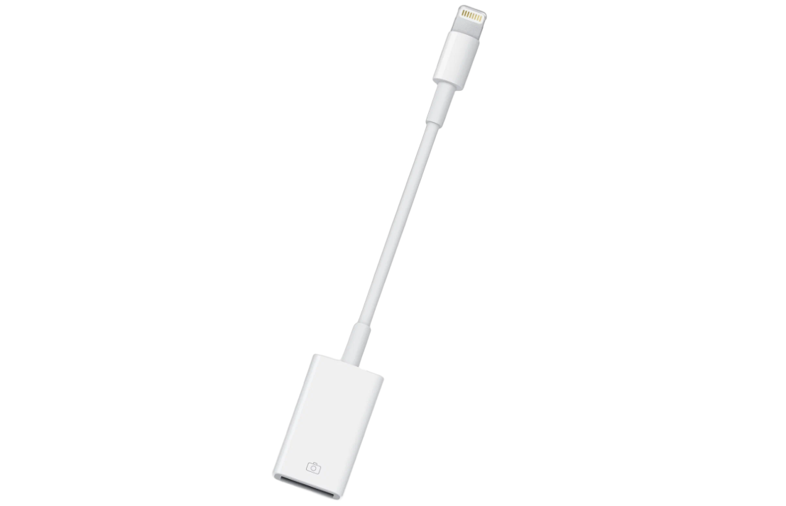 

Переходник Адаптер Lightning-USB для iPhone и iPad (Lightning to USB Camera Adapter), Белый, USB 3.0 OTG на Type- C (с ремешком) черный