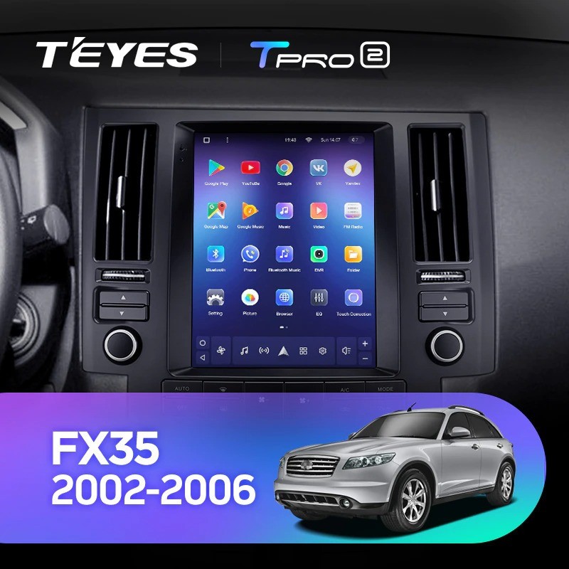 Штатная магнитола Tesla style Teyes TPRO 2 4/64 Infiniti FX35 1 2002-2006