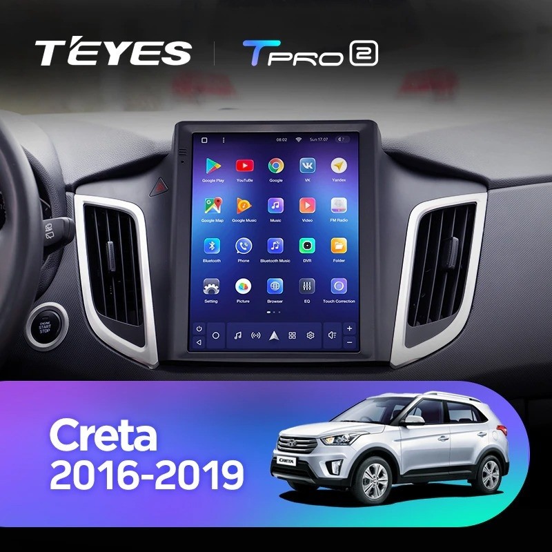 Штатная магнитола Tesla style Teyes TPRO 2 4/64 Hyundai Creta 2015-2019