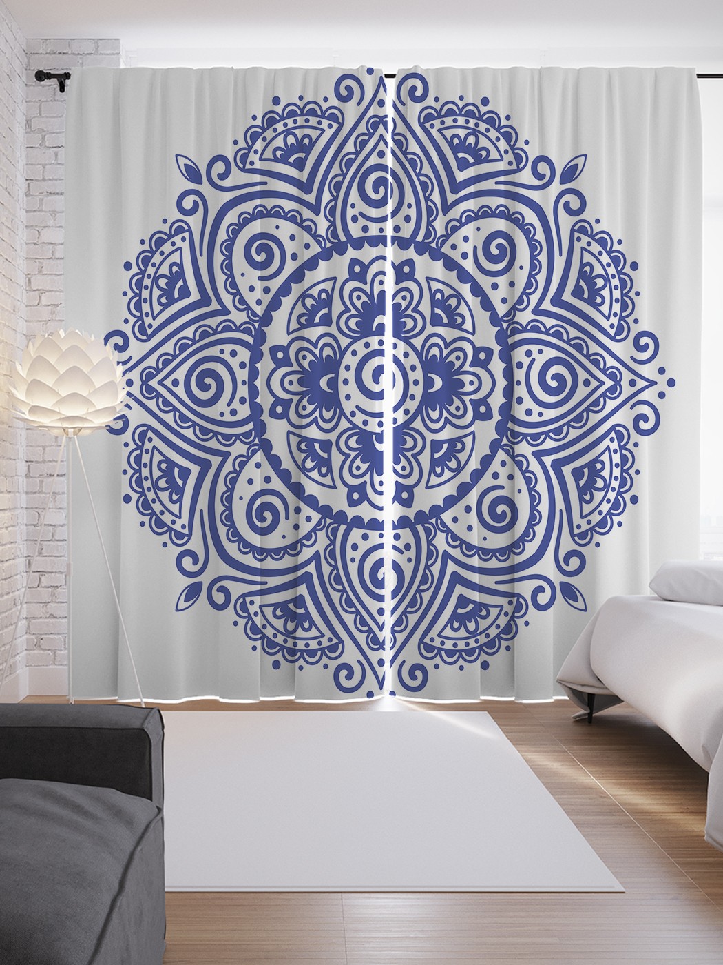 

Шторы JoyArty с фотопечатью "Восточная мандала" из сатена, 290х265 см, Восточная мандала