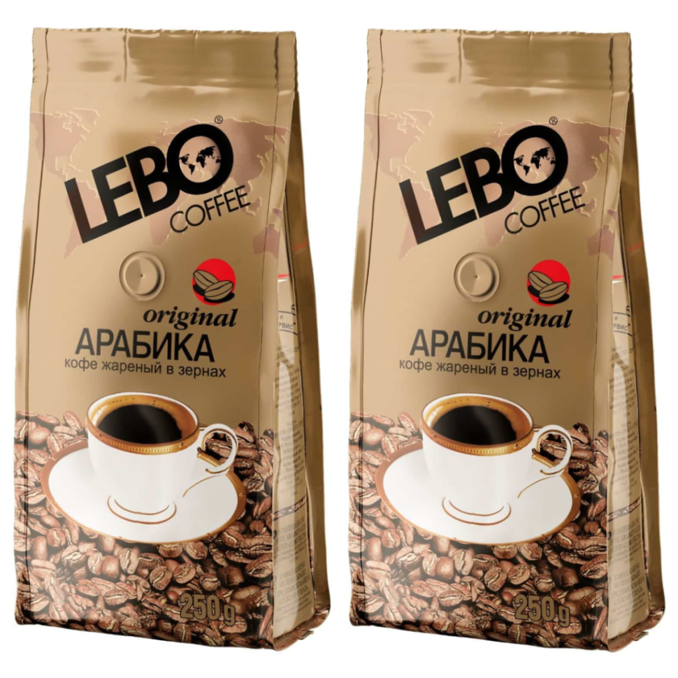 

Кофе зерновой Lebo, 2 шт по 250 г